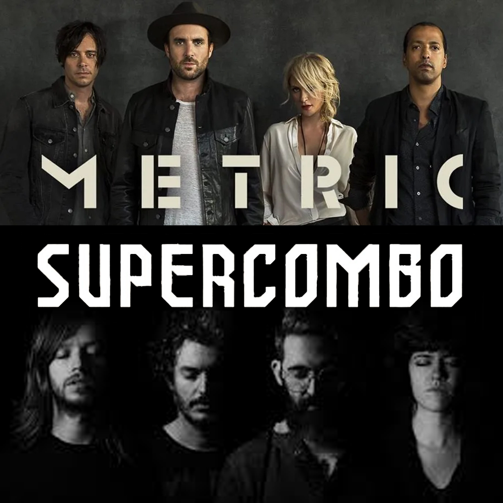 Fotos do lineup das bandas Metric e Supercombo.